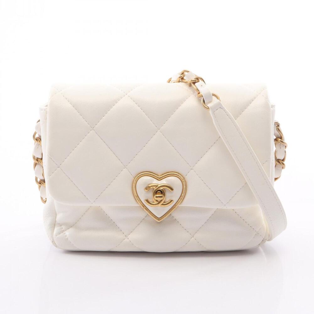 Chanel Matelassé Heart Lock Shoulder Bag/Handbag, Lambskin Leather, Women's, ...